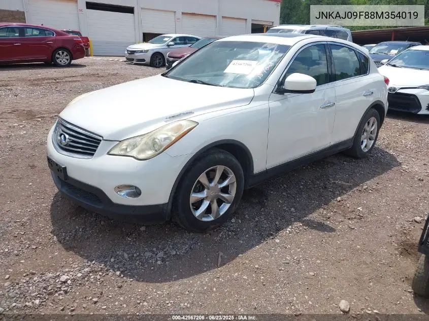 2008 Infiniti Ex35 Journey VIN: JNKAJ09F88M354019 Lot: 42567206