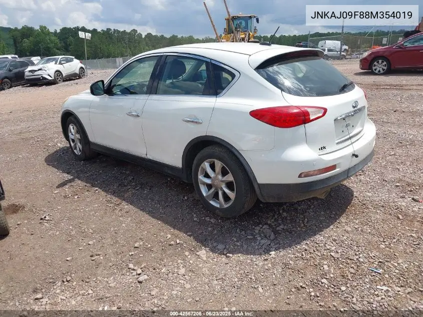 2008 Infiniti Ex35 Journey VIN: JNKAJ09F88M354019 Lot: 42567206