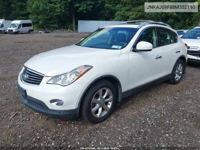 2008 Infiniti Ex35 Journey VIN: JNKAJ09F88M352190 Lot: 42733540