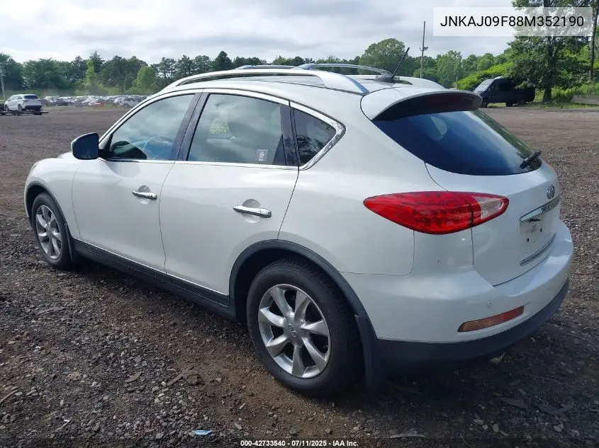 2008 Infiniti Ex35 Journey VIN: JNKAJ09F88M352190 Lot: 42733540