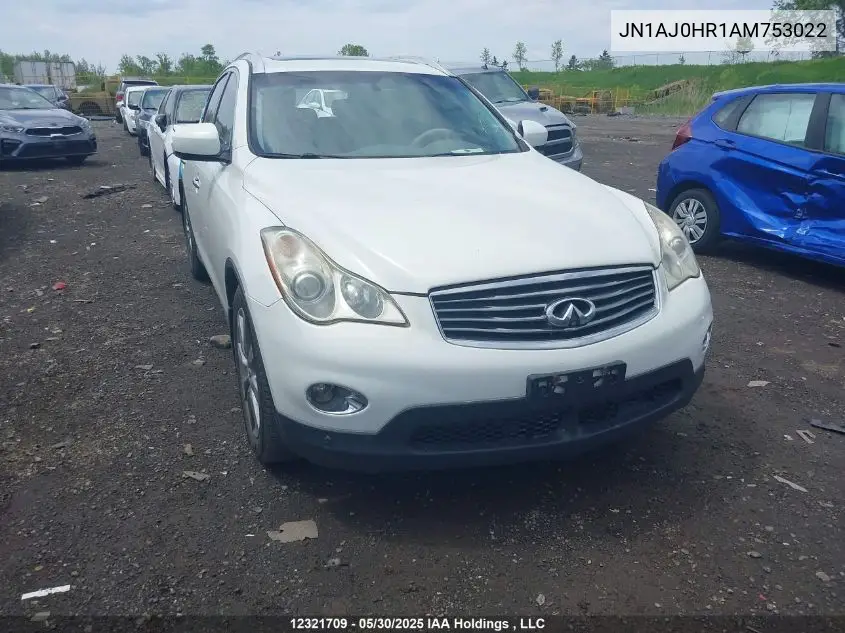 2010 Infiniti Ex35 Journey VIN: JN1AJ0HR1AM753022 Lot: 12321709