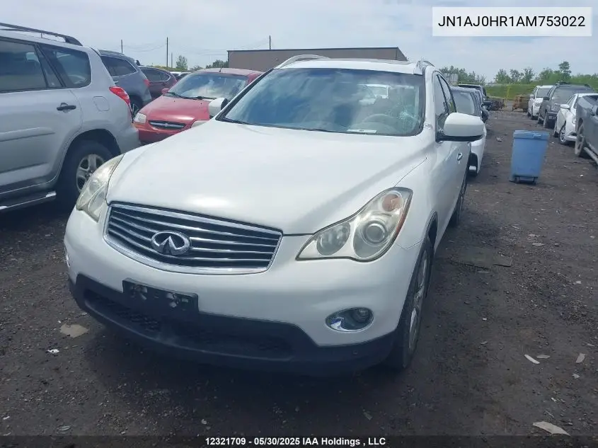 2010 Infiniti Ex35 Journey VIN: JN1AJ0HR1AM753022 Lot: 12321709