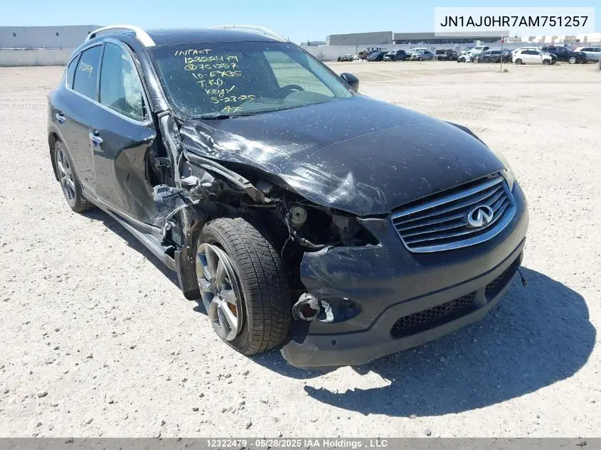 2010 Infiniti Ex35 Journey VIN: JN1AJ0HR7AM751257 Lot: 12322479