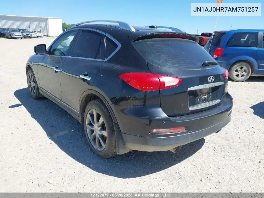 2010 Infiniti Ex35 Journey VIN: JN1AJ0HR7AM751257 Lot: 12322479
