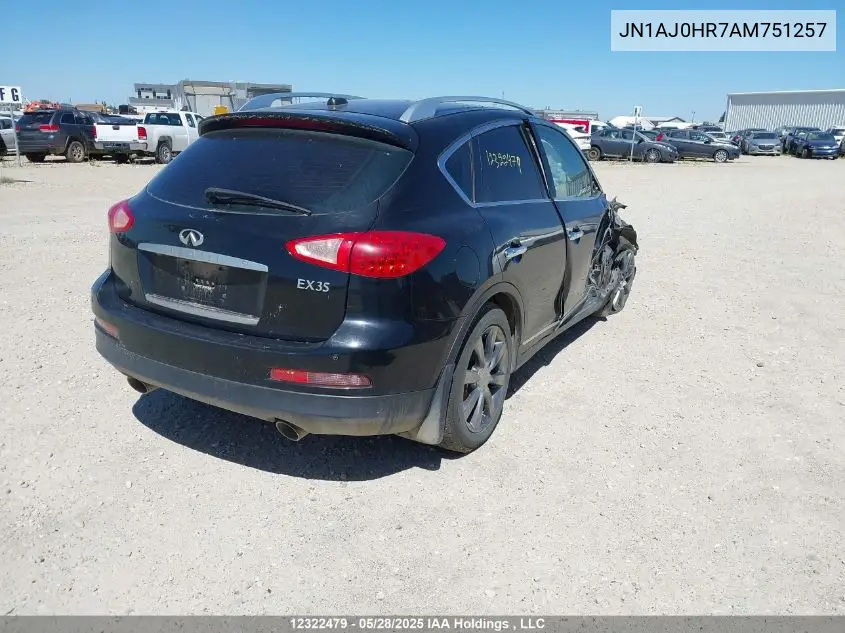 2010 Infiniti Ex35 Journey VIN: JN1AJ0HR7AM751257 Lot: 12322479