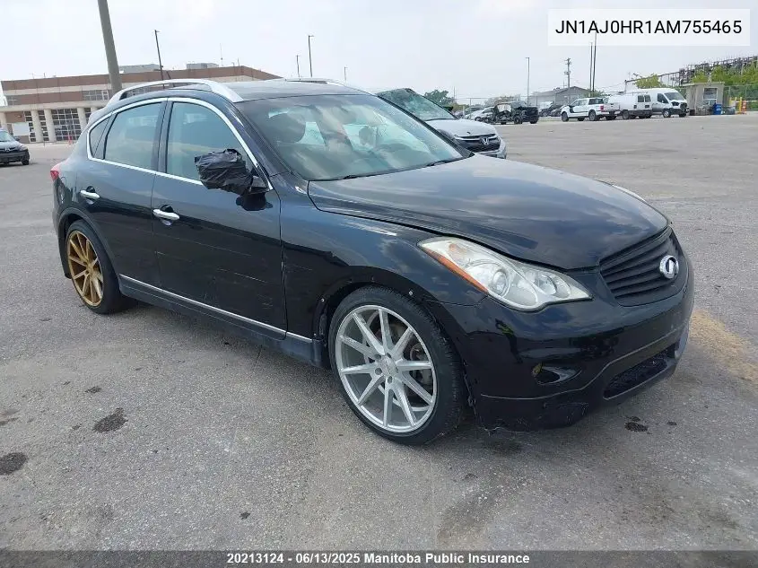 2010 Infiniti Ex35 VIN: JN1AJ0HR1AM755465 Lot: 20213124