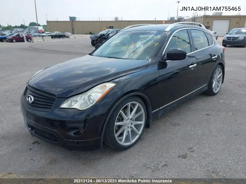 2010 Infiniti Ex35 VIN: JN1AJ0HR1AM755465 Lot: 20213124