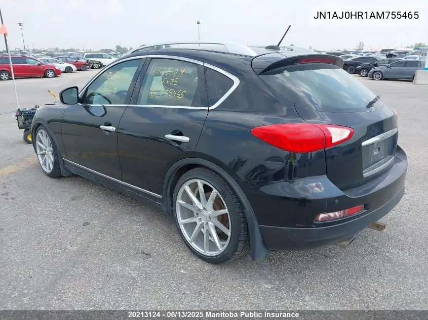 2010 Infiniti Ex35 VIN: JN1AJ0HR1AM755465 Lot: 20213124
