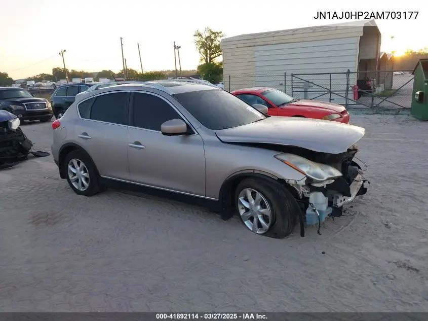 2010 Infiniti Ex35 Journey VIN: JN1AJ0HP2AM703177 Lot: 41892114