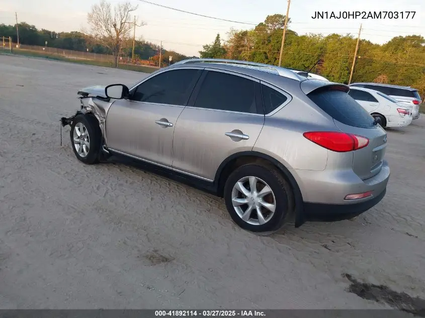 2010 Infiniti Ex35 Journey VIN: JN1AJ0HP2AM703177 Lot: 41892114
