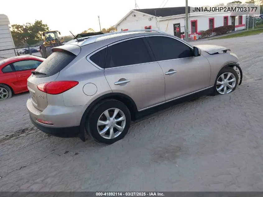 2010 Infiniti Ex35 Journey VIN: JN1AJ0HP2AM703177 Lot: 41892114
