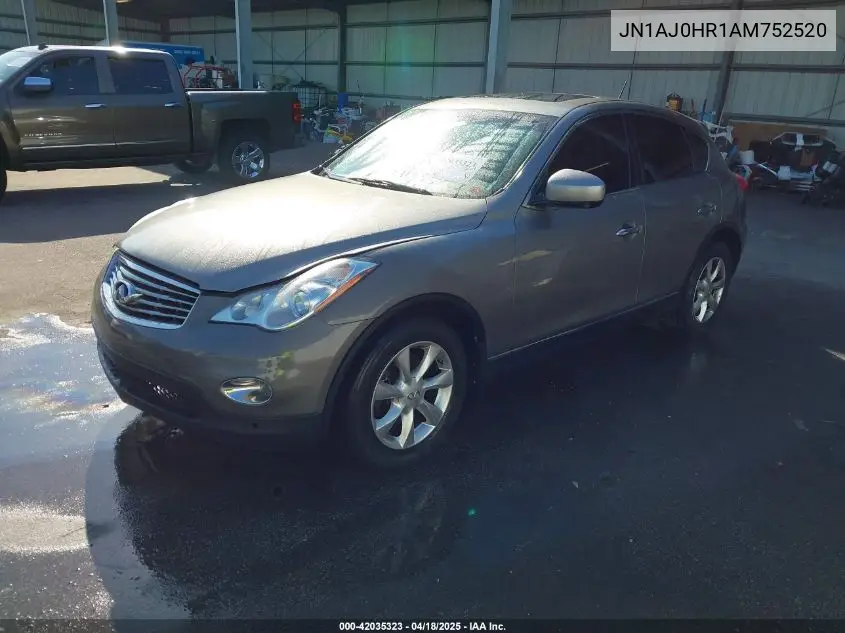 2010 Infiniti Ex35 Journey VIN: JN1AJ0HR1AM752520 Lot: 42035323
