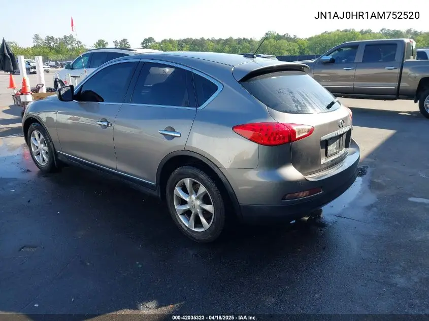 2010 Infiniti Ex35 Journey VIN: JN1AJ0HR1AM752520 Lot: 42035323