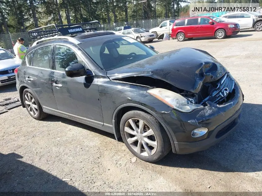 2010 Infiniti Ex35 Journey VIN: JN1AJ0HR7AM755812 Lot: 42036608