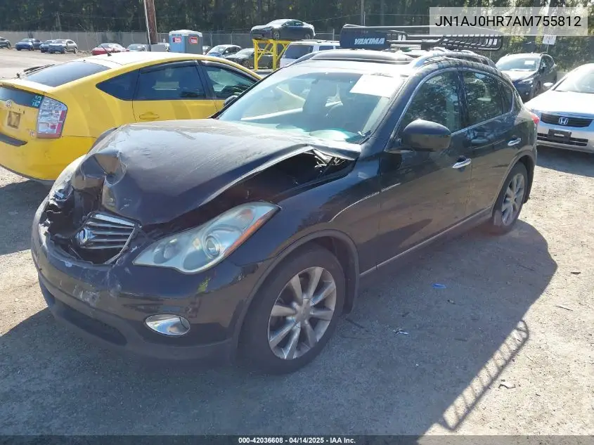 2010 Infiniti Ex35 Journey VIN: JN1AJ0HR7AM755812 Lot: 42036608