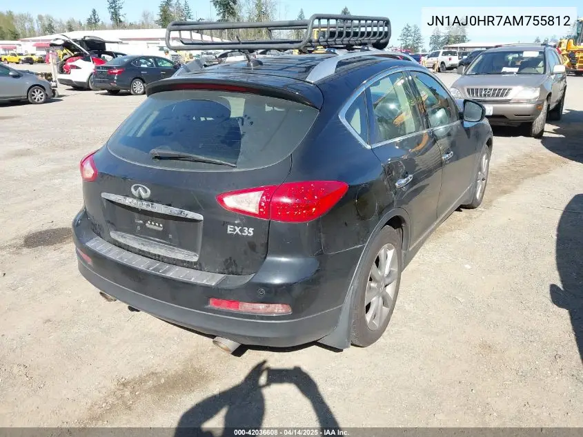 2010 Infiniti Ex35 Journey VIN: JN1AJ0HR7AM755812 Lot: 42036608
