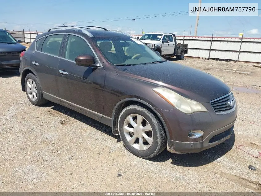 2010 Infiniti Ex35 Journey VIN: JN1AJ0HR0AM757790 Lot: 42142688