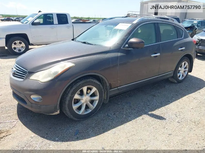 2010 Infiniti Ex35 Journey VIN: JN1AJ0HR0AM757790 Lot: 42142688