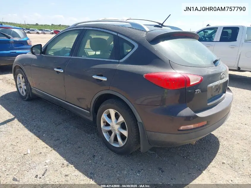 2010 Infiniti Ex35 Journey VIN: JN1AJ0HR0AM757790 Lot: 42142688