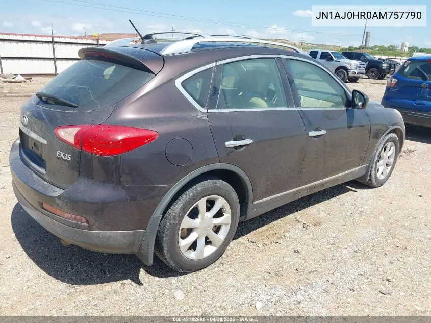 2010 Infiniti Ex35 Journey VIN: JN1AJ0HR0AM757790 Lot: 42142688