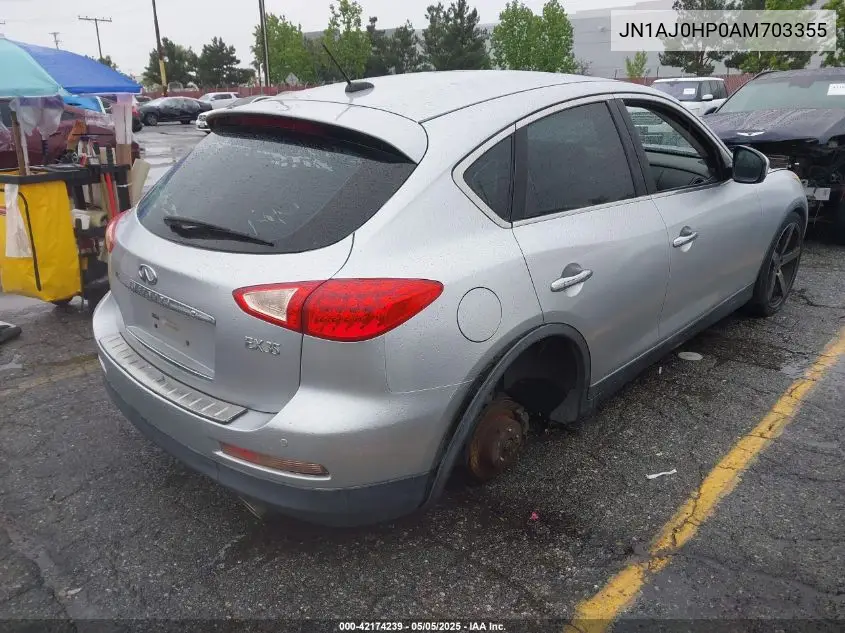 2010 Infiniti Ex35 Journey VIN: JN1AJ0HP0AM703355 Lot: 42174239