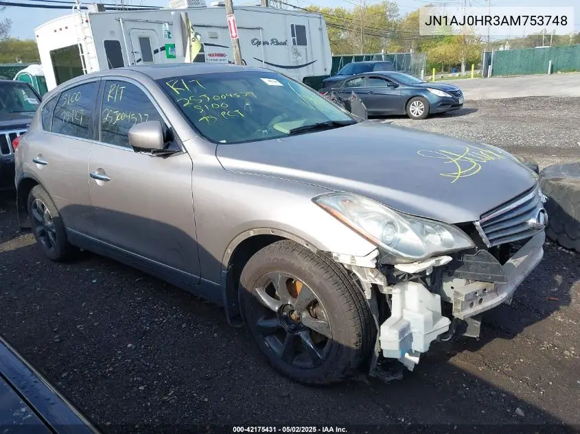 2010 Infiniti Ex35 Journey VIN: JN1AJ0HR3AM753748 Lot: 42175431