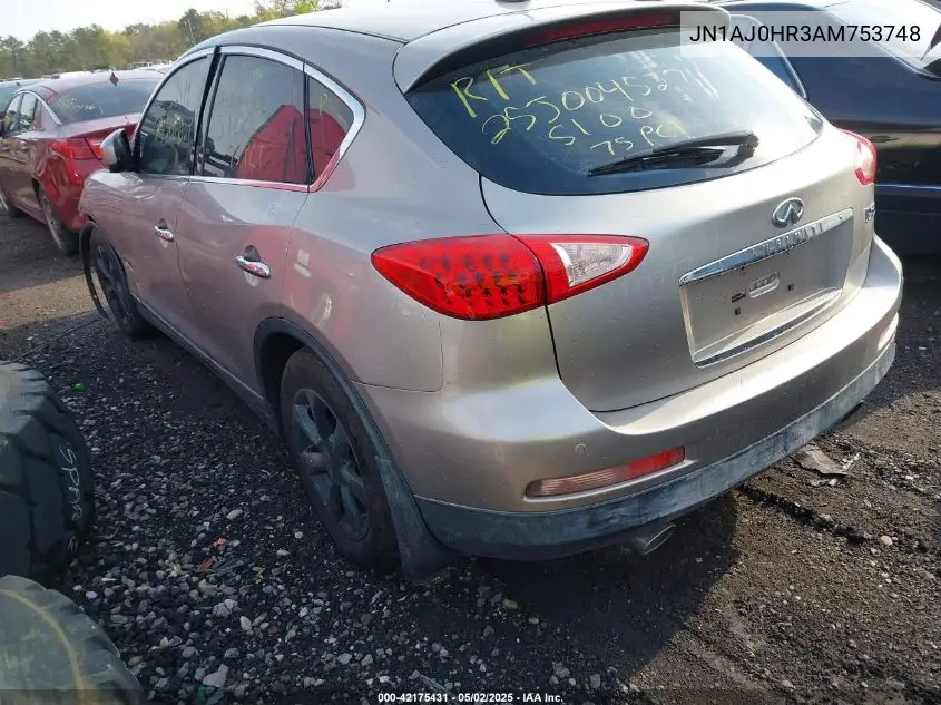2010 Infiniti Ex35 Journey VIN: JN1AJ0HR3AM753748 Lot: 42175431