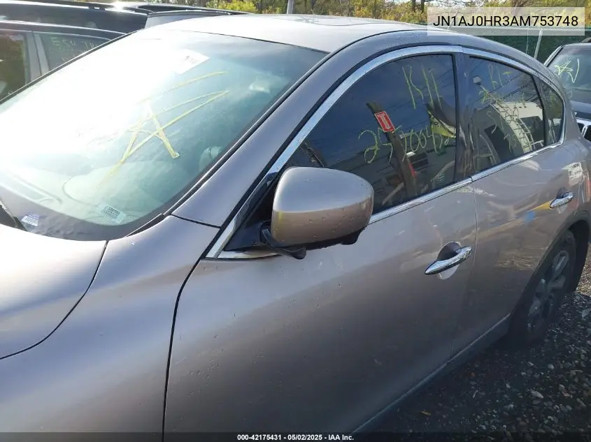2010 Infiniti Ex35 Journey VIN: JN1AJ0HR3AM753748 Lot: 42175431