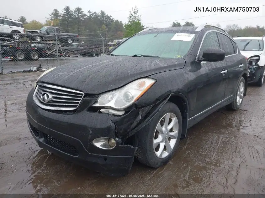2010 Infiniti Ex35 Journey VIN: JN1AJ0HRXAM750703 Lot: 42177326