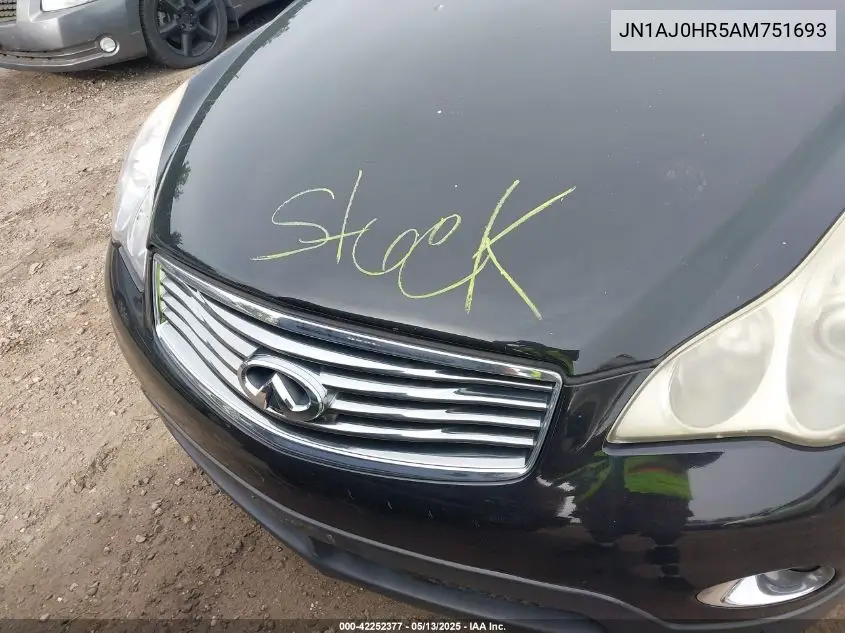 2010 Infiniti Ex35 Journey VIN: JN1AJ0HR5AM751693 Lot: 42252377