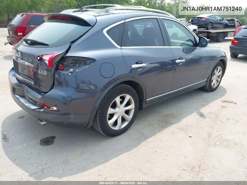 2010 Infiniti Ex35 Journey VIN: JN1AJ0HR1AM751240 Lot: 42423171