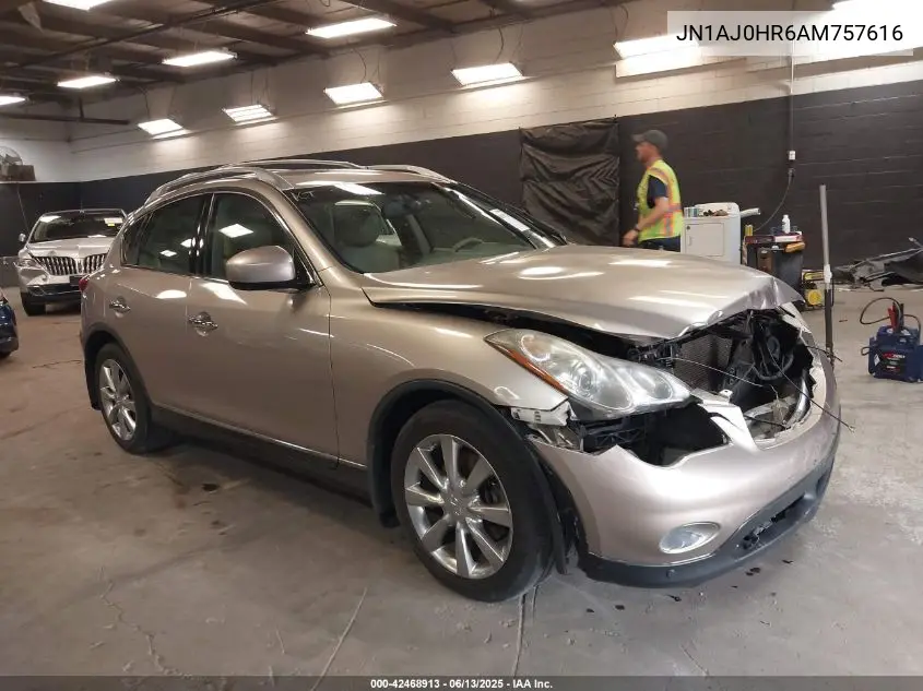 2010 Infiniti Ex35 Journey VIN: JN1AJ0HR6AM757616 Lot: 42468913