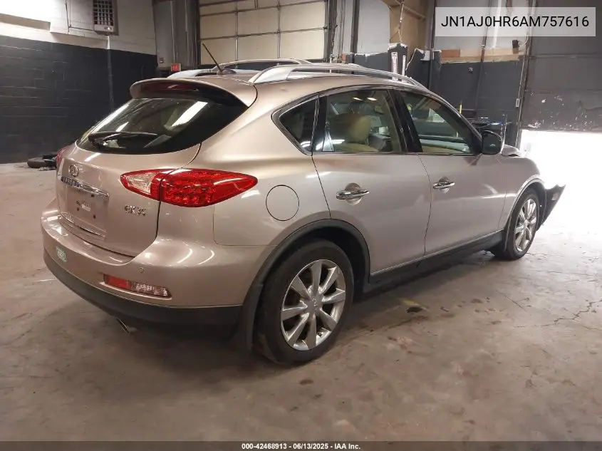 2010 Infiniti Ex35 Journey VIN: JN1AJ0HR6AM757616 Lot: 42468913