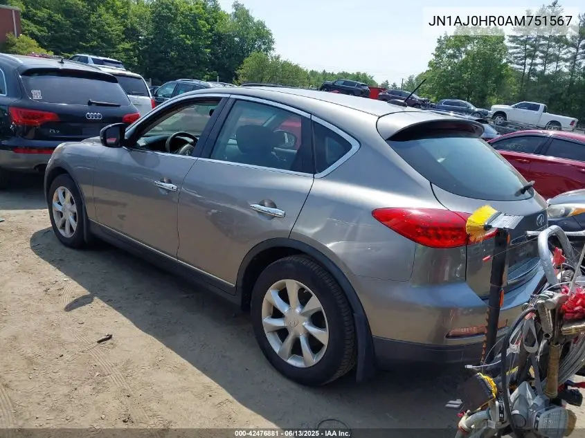 2010 Infiniti Ex35 Journey VIN: JN1AJ0HR0AM751567 Lot: 42476881