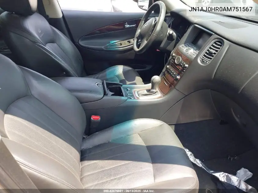 2010 Infiniti Ex35 Journey VIN: JN1AJ0HR0AM751567 Lot: 42476881