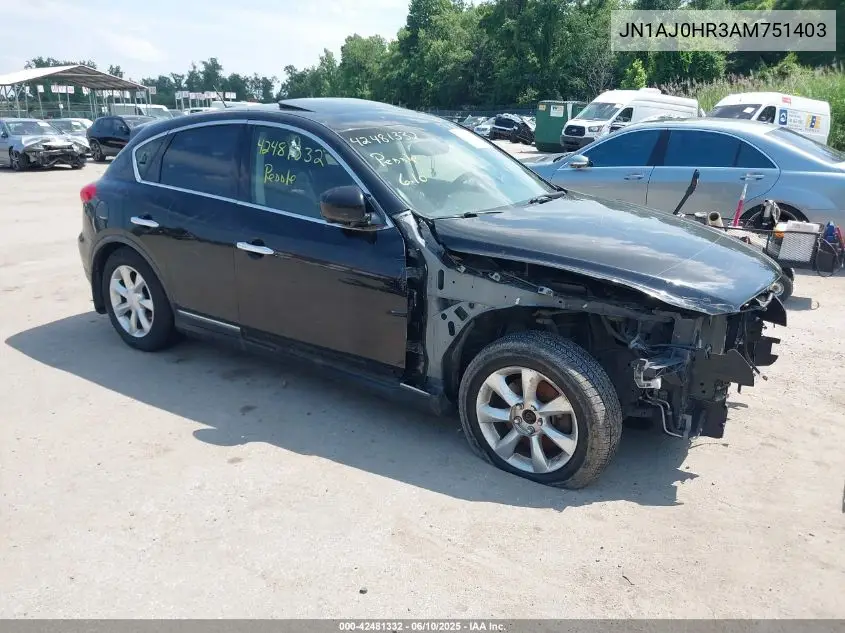 2010 Infiniti Ex35 Journey VIN: JN1AJ0HR3AM751403 Lot: 42481332