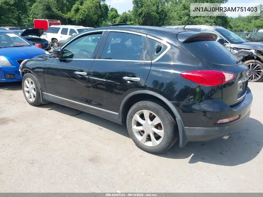 2010 Infiniti Ex35 Journey VIN: JN1AJ0HR3AM751403 Lot: 42481332