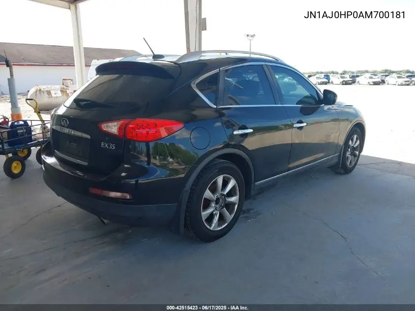 2010 Infiniti Ex35 Journey VIN: JN1AJ0HP0AM700181 Lot: 42515423