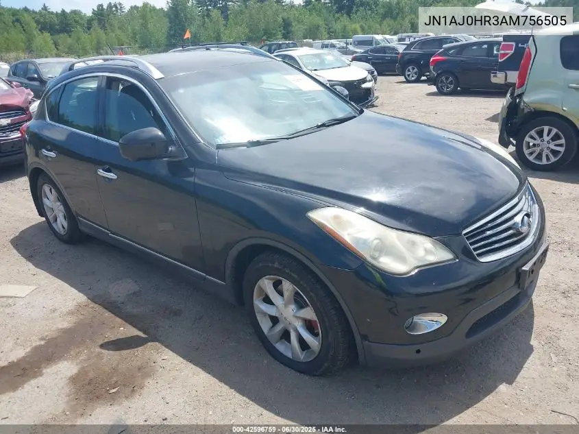 2010 Infiniti Ex35 Journey VIN: JN1AJ0HR3AM756505 Lot: 42596759