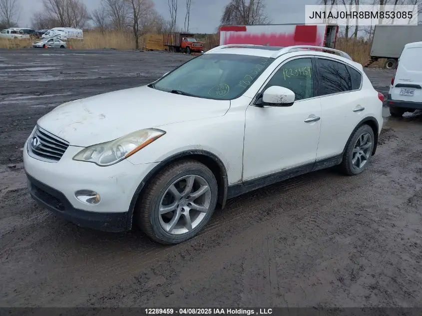 2011 Infiniti Ex35 Journey VIN: JN1AJ0HR8BM853085 Lot: 12289459