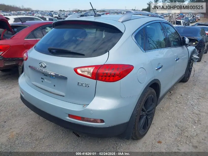 2011 Infiniti Ex35 Journey VIN: JN1AJ0HP0BM800525 Lot: 41626101