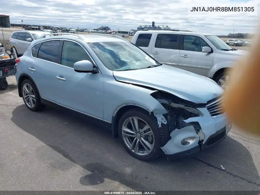 2011 Infiniti Ex35 Journey VIN: JN1AJ0HR8BM851305 Lot: 41956975