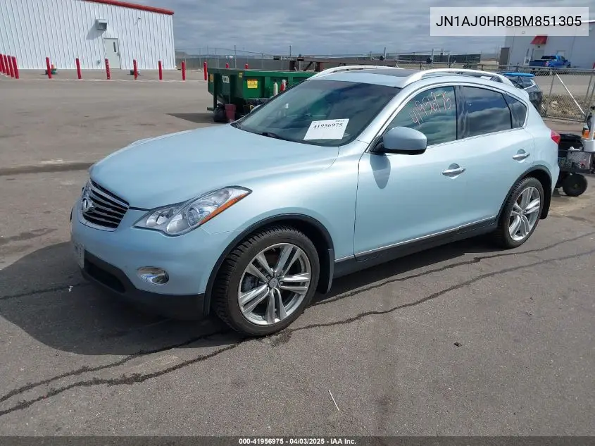 2011 Infiniti Ex35 Journey VIN: JN1AJ0HR8BM851305 Lot: 41956975