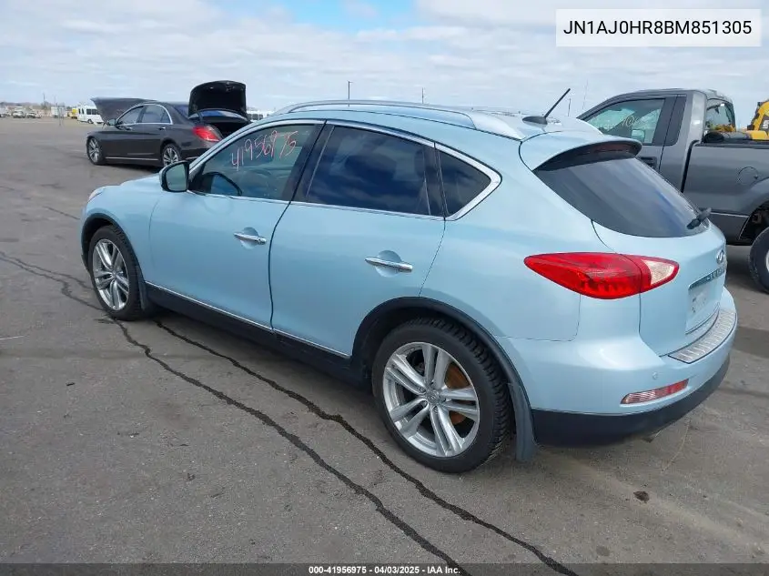 2011 Infiniti Ex35 Journey VIN: JN1AJ0HR8BM851305 Lot: 41956975