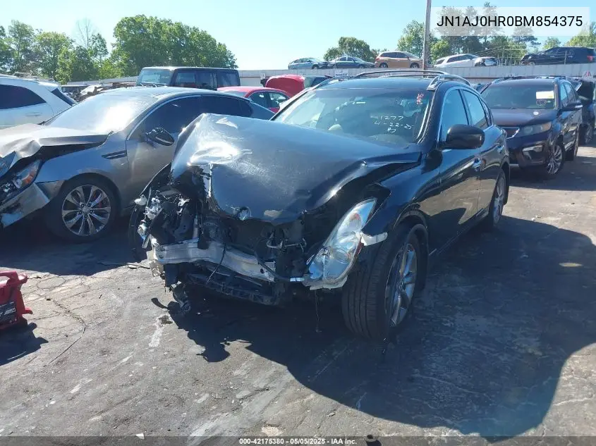 2011 Infiniti Ex35 Journey VIN: JN1AJ0HR0BM854375 Lot: 42175380
