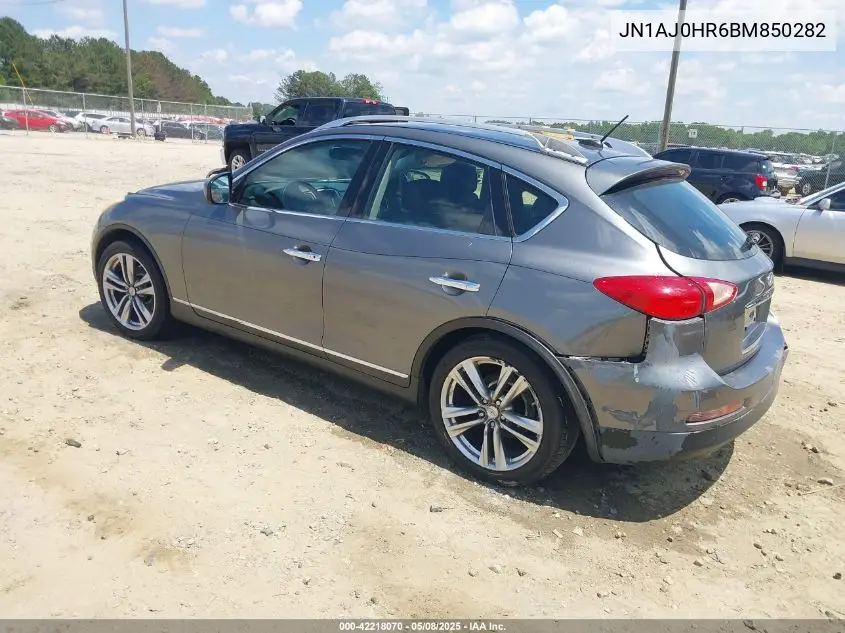 2011 Infiniti Ex35 Journey VIN: JN1AJ0HR6BM850282 Lot: 42218070