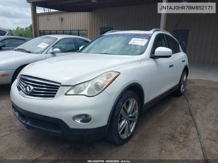 2011 Infiniti Ex35 Journey VIN: JN1AJ0HR7BM852171 Lot: 42223789