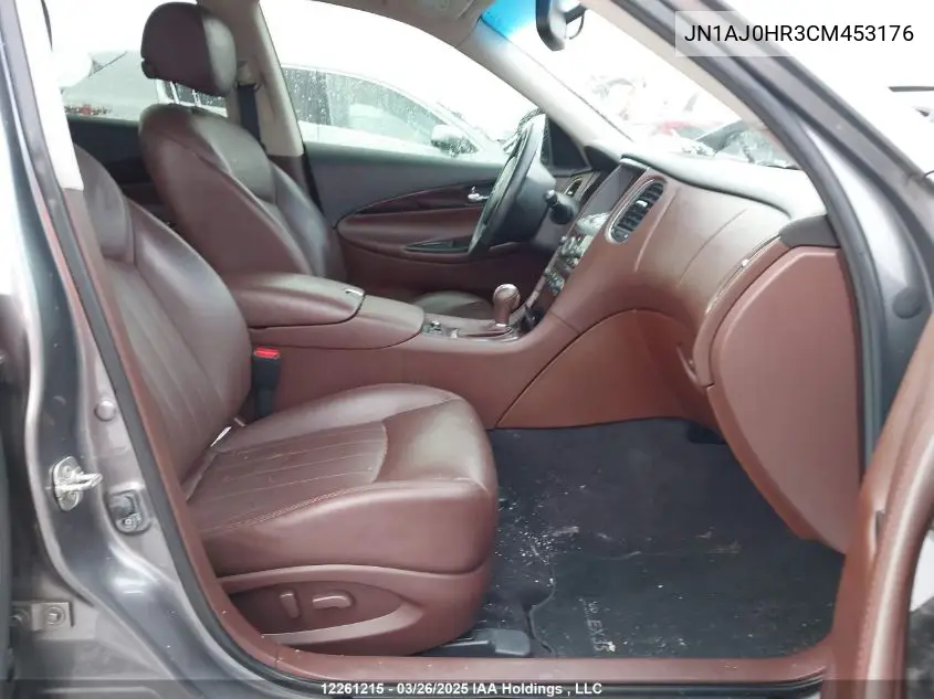 2012 Infiniti Ex35 VIN: JN1AJ0HR3CM453176 Lot: 12261215