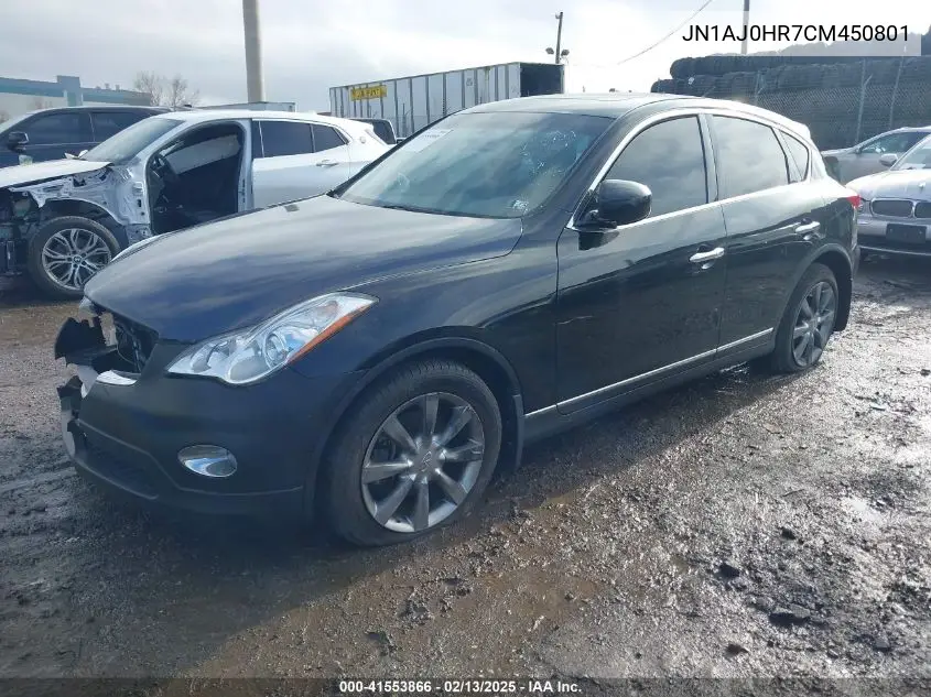 2012 Infiniti Ex35 Journey VIN: JN1AJ0HR7CM450801 Lot: 41553866