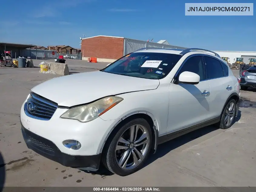 2012 Infiniti Ex35 Journey VIN: JN1AJ0HP9CM400271 Lot: 41664494